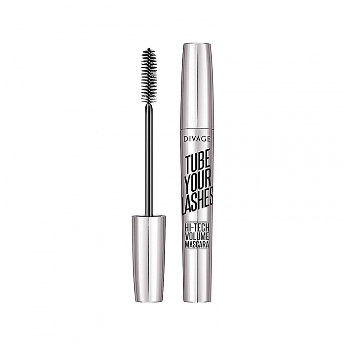 Тушь для ресниц Divage Tube Your Lashes № 02 с микрокапсулами для удлинения и объема, серая, 10 мл