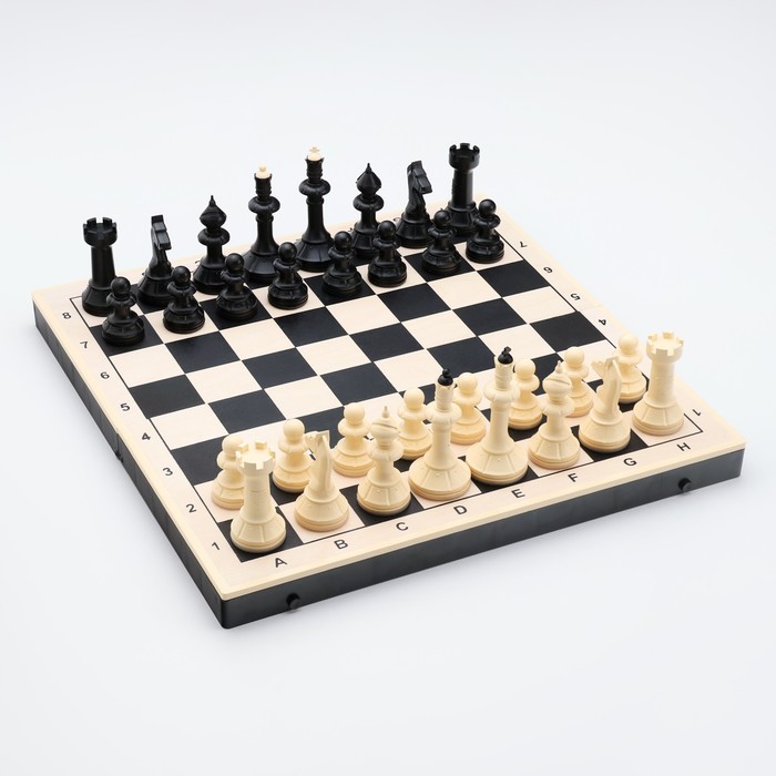фото Игра настольная 3в1: шахматы, шашки, нарды 40х40 см, король h=10 см
