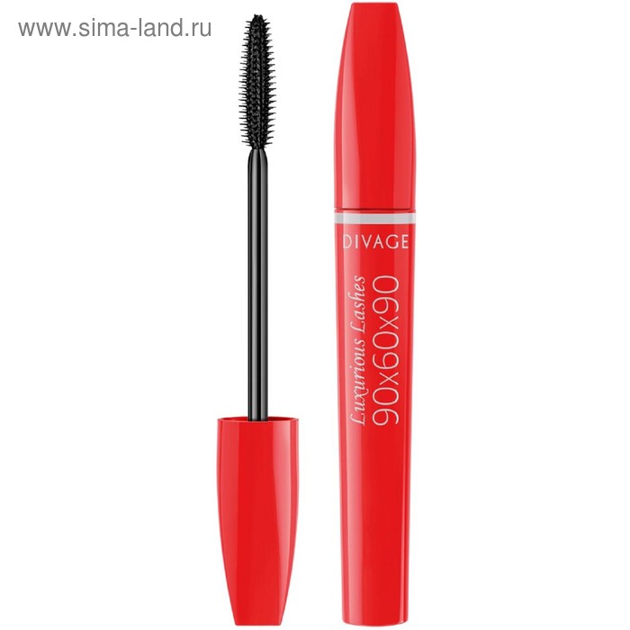 

Тушь для ресниц Divage 90x60x90 Luxurious Lashes № 01 объем и длина, черная, 10 мл
