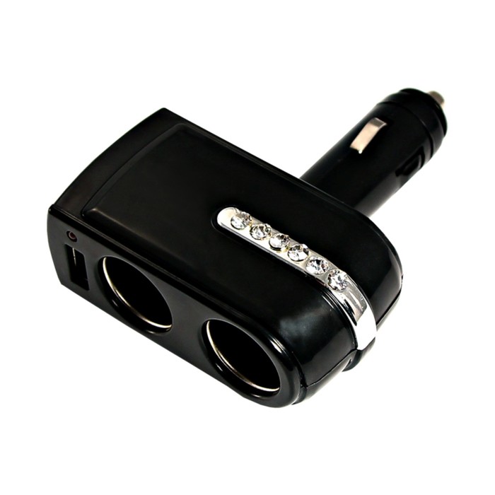 Разветвитель прикуривателя REXANT, 2 гнезда, 1 USB разветвитель переходник для наушников с 1 штекера на 2 гнезда 3 5 мм