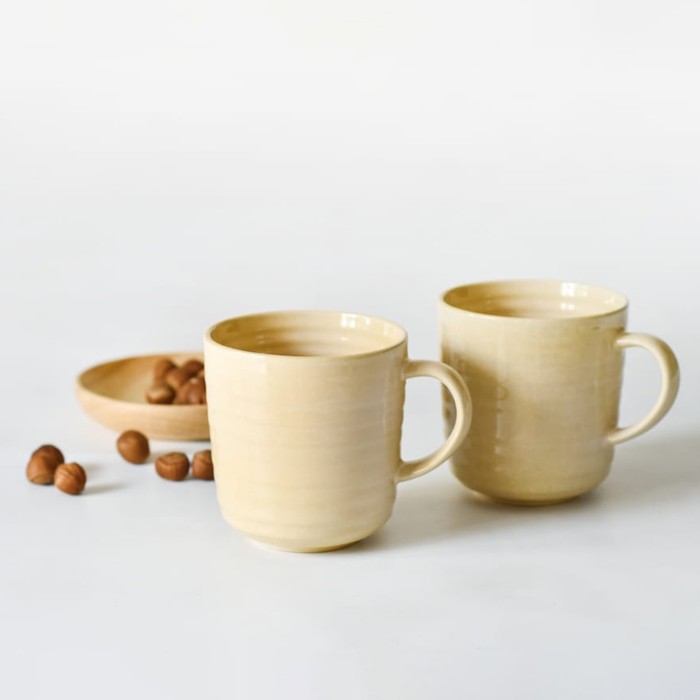 Набор посуды Arya Home Stoneware, 2 шт, цвет жёлтый