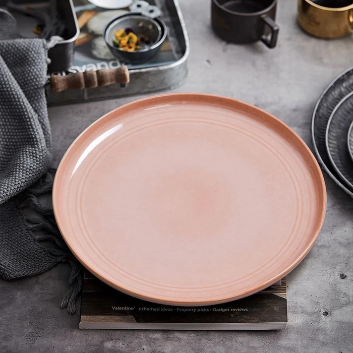 Набор тарелок Arya Home Stoneware, d=27 см, 4 шт, цвет розовый