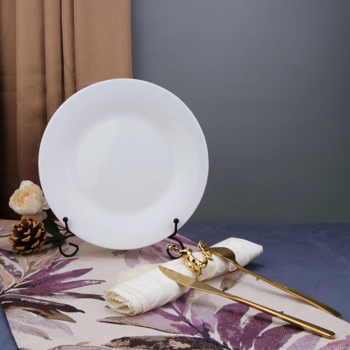 Тарелка обеденная Arya Home Globe, 6 шт, цвет белый