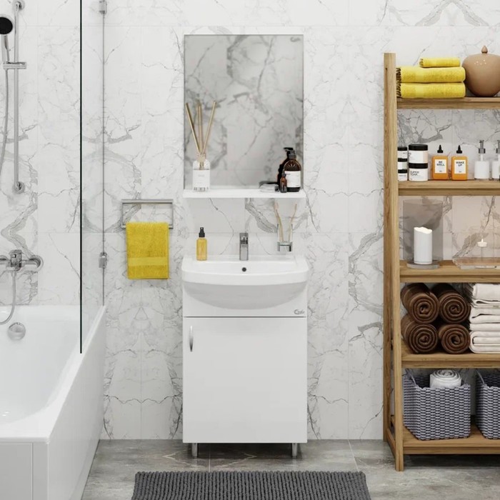 Комплект мебели для ванной Onika ЭКО 52: Тумба для ванной + раковина + шкаф-зеркало