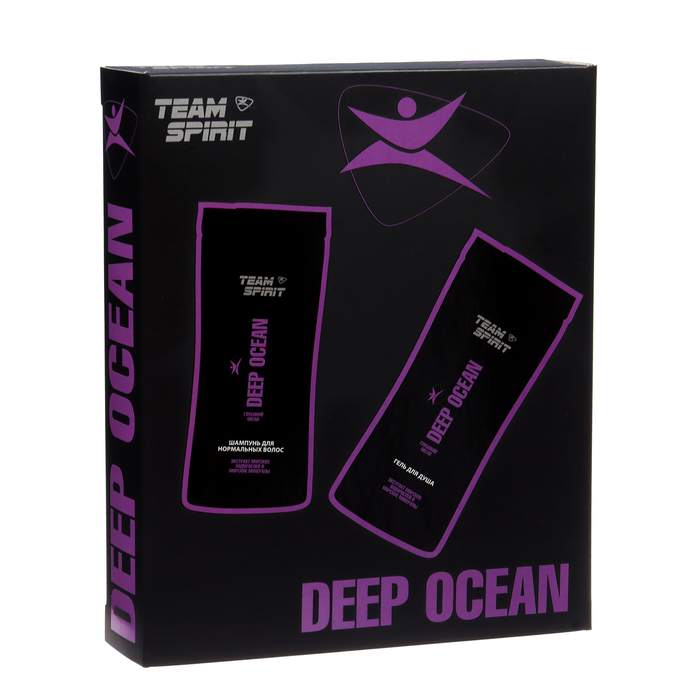 фото Подарочный набор мужской team spirit deep ocean: шампунь, 250 мл + гель для душа, 250 мл биокрим