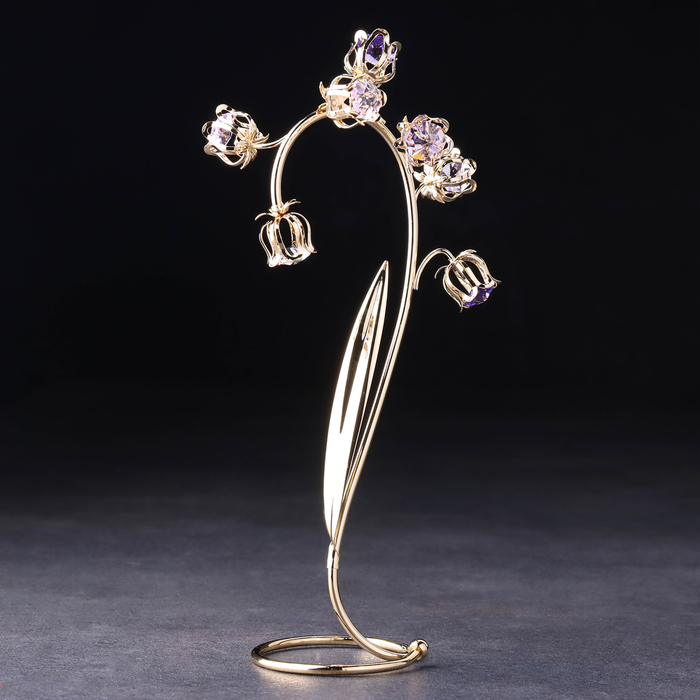 Сувенир Тюльпаны, с кристаллами, 22,5х11х6 см