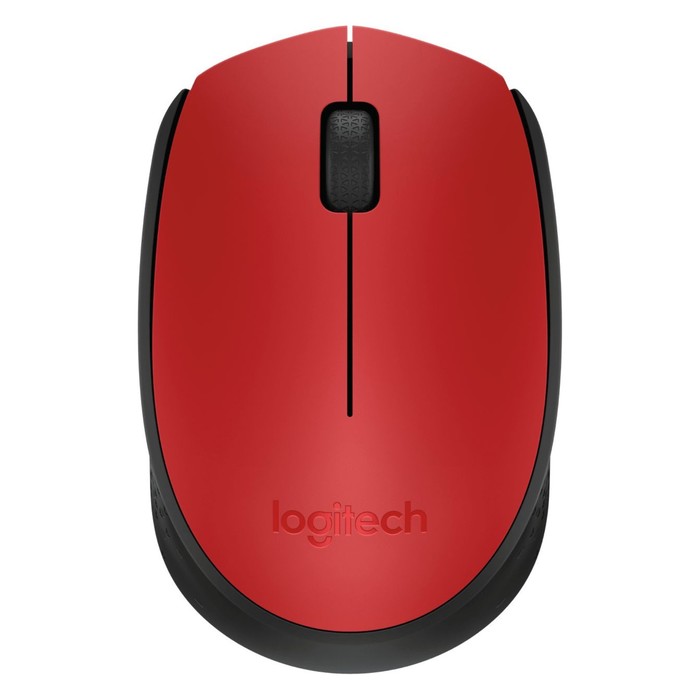 

Мышь Logitech M170 красный/черный оптическая (1000dpi) беспроводная USB (2but)