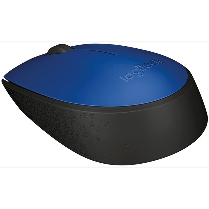 цена Мышь Logitech M170 синий/черный оптическая (1000dpi) беспроводная USB (2but)