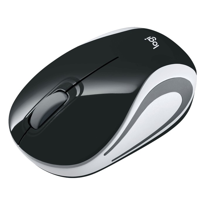 

Мышь Logitech Mini M187 черный/белый/серый оптическая (1000dpi) беспроводная USB для ноутбу 103386
