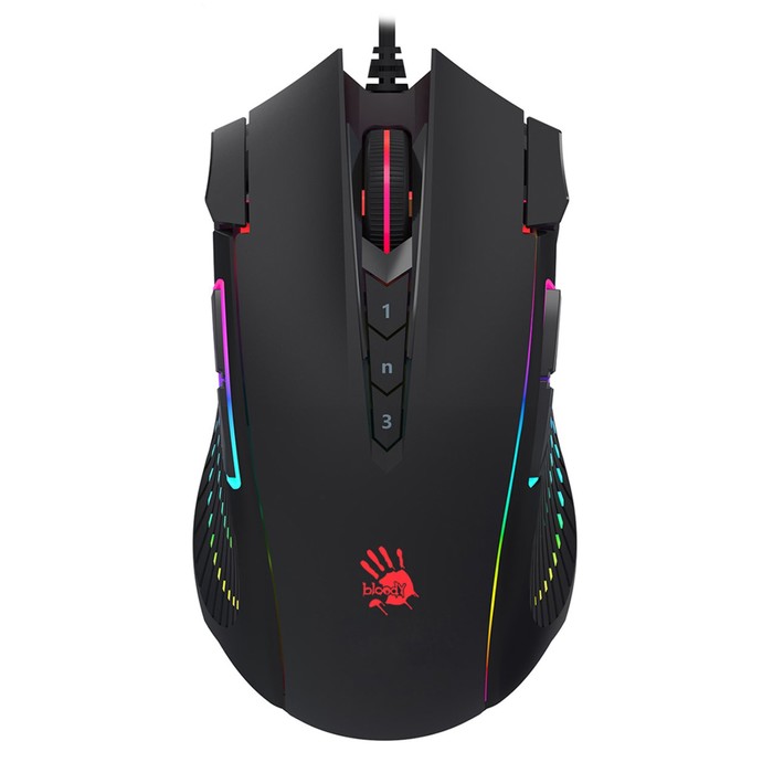 

Мышь A4Tech Bloody J90s черный оптическая (8000dpi) USB (12but)