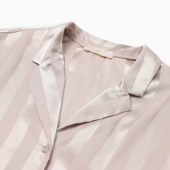 

Комплект женский (рубашка, брюки) KAFTAN Silk "Полоска" р.52-54, кремовый