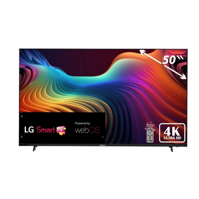 

Телевизор Horion 50GFU-FDVB, 50", 3840x2160, DVB-T2/C/S2, HDMI 3, USB 2, Smart TV, чёрный