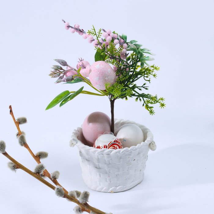 цена Пасхальный декор»Яйца розового цвета» 11 × 15 × 26 см