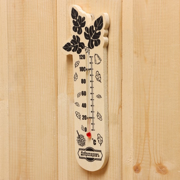 Термометр для бани Банный веник, деревянный, 17,5 х 4 см, Добропаровъ