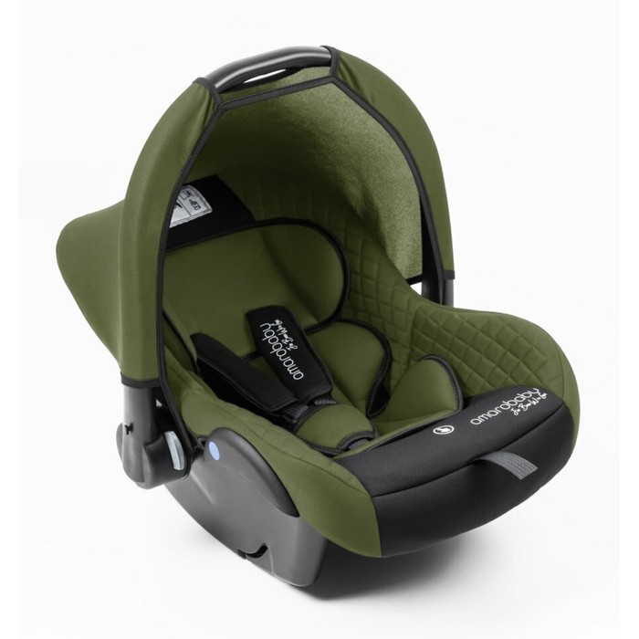 Автолюлька детская AmaroBaby Baby Comfort, группа 0+ (0-13 кг), цвет зелёный/чёрный