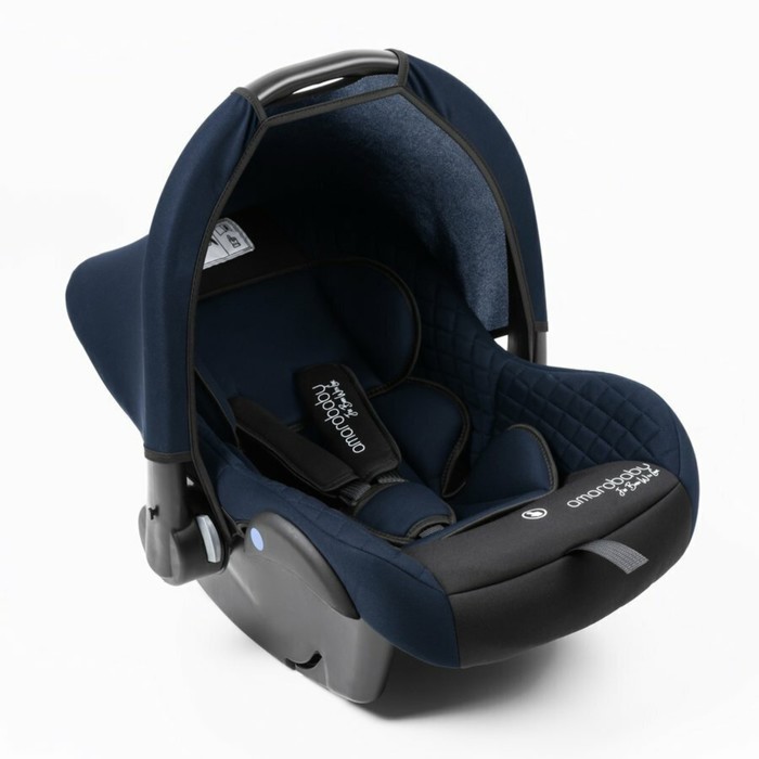 Автолюлька детская AmaroBaby Baby Comfort, группа 0+ (0-13 кг), цвет синий/чёрный