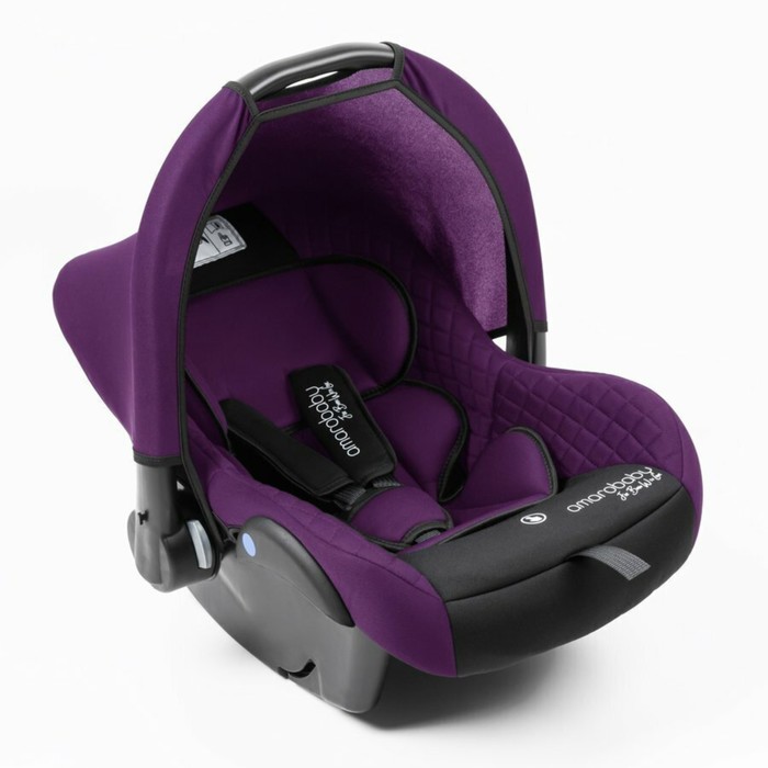 группа 0 0 от 0 до 13 кг amarobaby baby comfort Автолюлька детская AmaroBaby Baby Comfort, группа 0+ (0-13 кг), цвет фиолетовый/чёрный