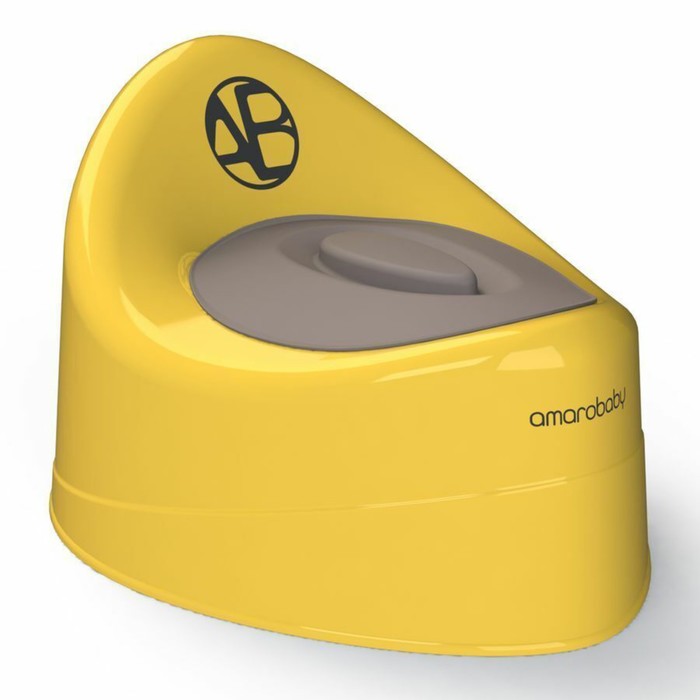 Горшок детский AmaroBaby Fort, с крышкой, цвет жёлтый горшок детский с крышкой amarobaby ergonomic жёлтый