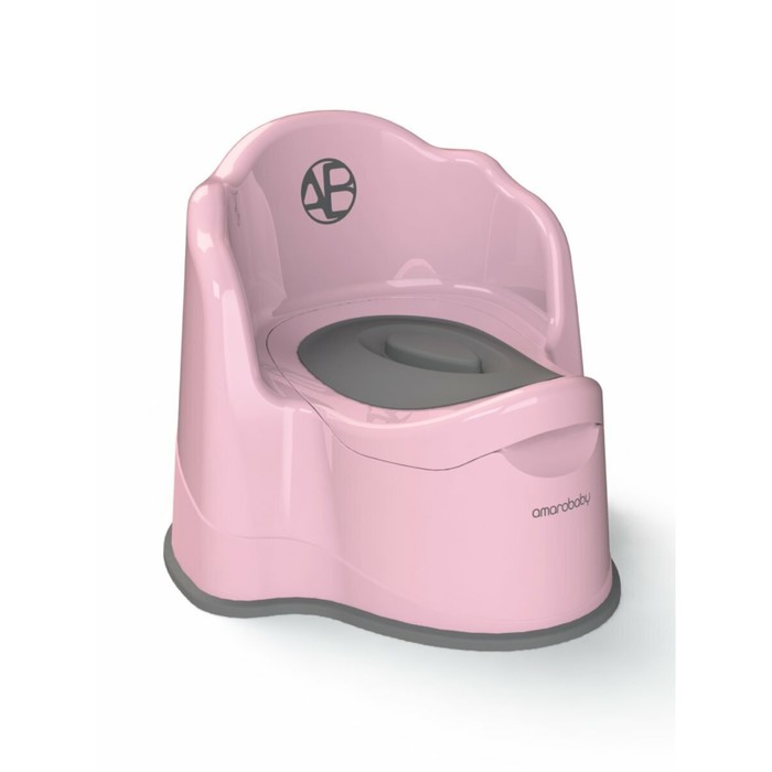 Горшок детский AmaroBaby Ergonomic, с крышкой, цвет розовый горшок детский amarobaby ergonomic с крышкой цвет бирюзовый