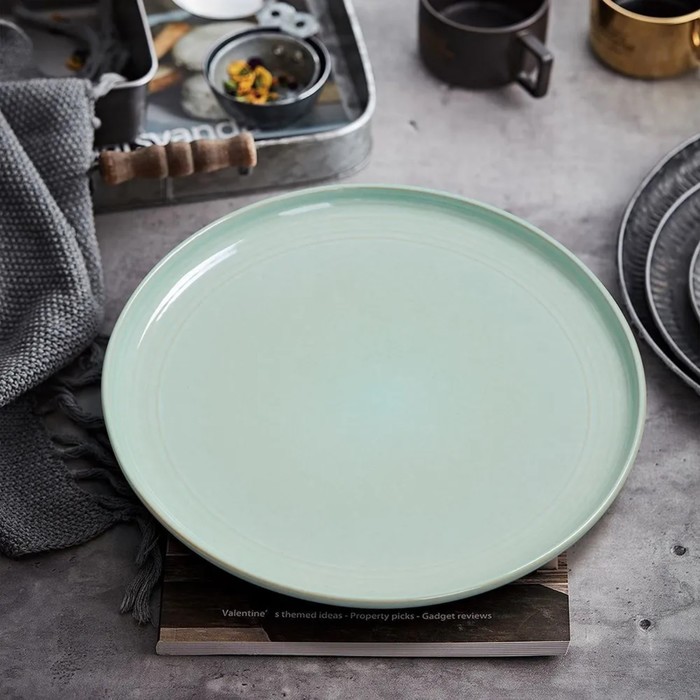 Набор тарелок Arya Home Stoneware, d=27 см, 4 шт, цвет мятный