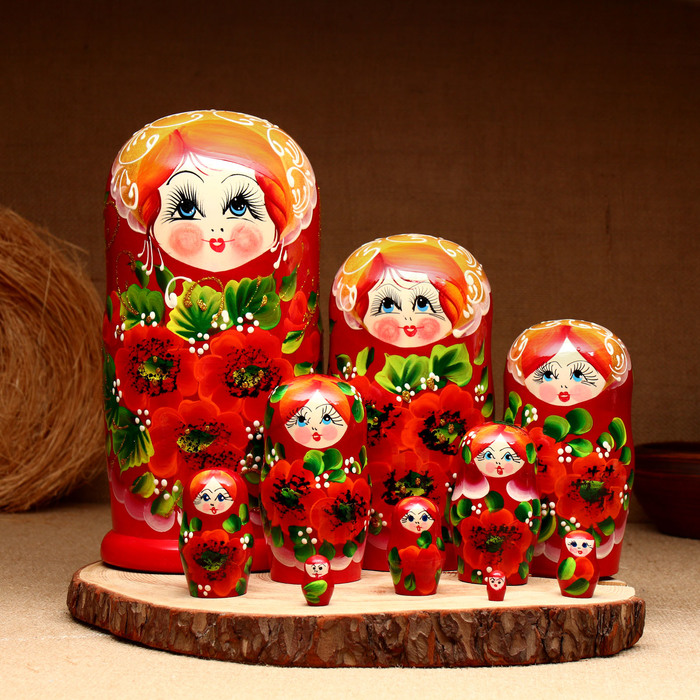 

Матрёшка 10-кукольная "Татьяна", 23-27 см