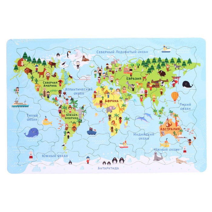 Пазл планшетный «Карта мира» пазл 3000 эл древняя карта мира