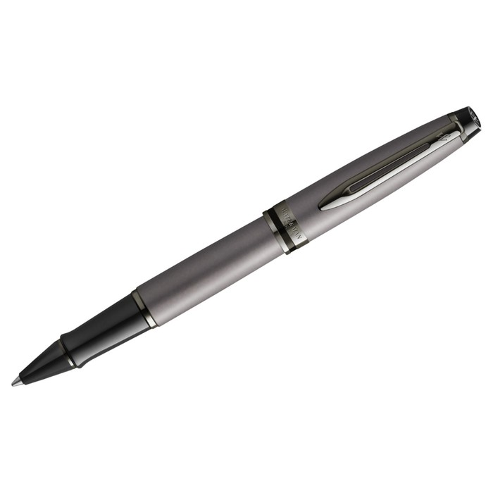 Ручка-роллер Waterman Expert Metallic Silver RT, 0,8мм, черная, подар/уп 2119255 ручка роллер waterman embleme 2100325 red ct f черные чернила подар кор