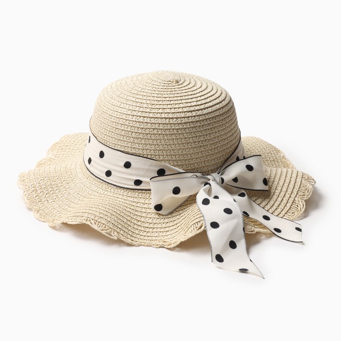 Шляпа для девочки Леди MINAKU, р-р 52, цв.бежевый шляпа юнги юнга детская р р 52