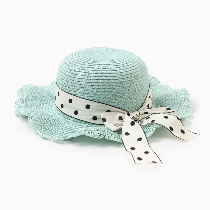 Шляпа для девочки Леди MINAKU, р-р 52, цв.голубой