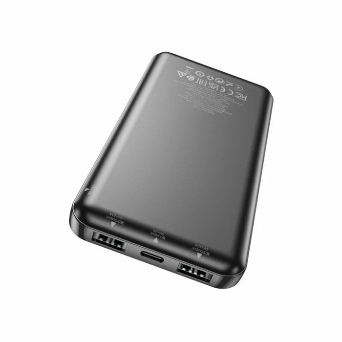 фото Внешний аккумулятор hoco j100, 10000 мач, usb, 2 а, чёрный