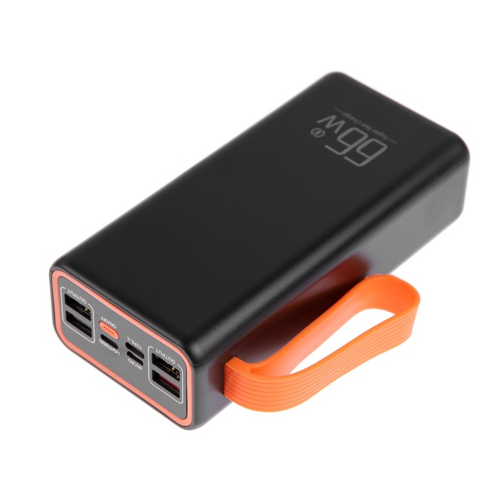фото Внешний аккумулятор ym-653, 30000 мач, 66 w, 4usb, 3type-c, фонарь, быстрая зарядка, чёрный