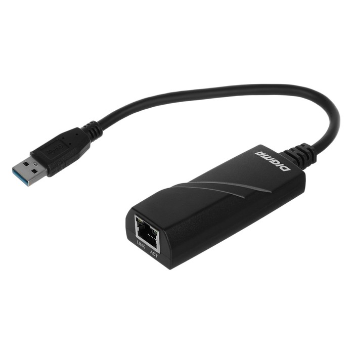 Сетевой адаптер Gigabit Ethernet Digma D-USB3-LAN1000 USB 3.0 (упак.:1шт) dub 1312 b2a сетевой адаптер gigabit ethernet usb 3 0