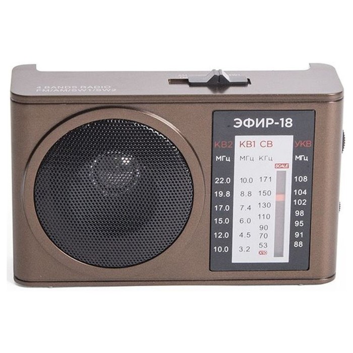фото Радиоприемник портативный сигнал эфир-18 коричневый usb sd/microsd