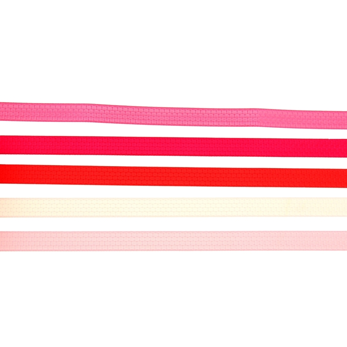 Набор лент для творчества "Розовые соты" 5 лент намотка 1 метр