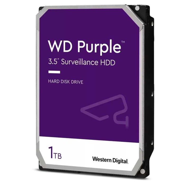 Жесткий диск WD SATA-III 1TB WD10PURZ Surveillance Purple (5400rpm) 64Mb 3.5 жесткий диск wd sata iii 8tb wd84purz surveillance purple 5640rpm 128mb 3 5