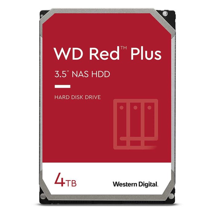 Жесткий диск WD SATA-III 4TB WD40EFPX NAS Red Plus (5400rpm) 256Mb 3.5 western digital жесткий диск 4tb wd red plus wd40efpx 3 5 5400 rpm 128mb sata iii nas edition замена wd40efzx
