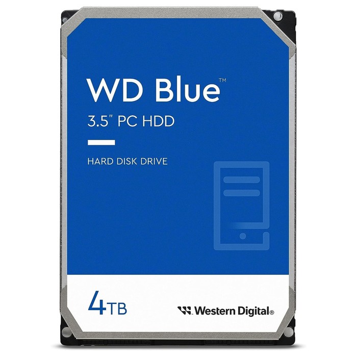 цена Жесткий диск WD SATA-III 4TB WD40EZAX Desktop Blue (5400rpm) 256Mb 3.5