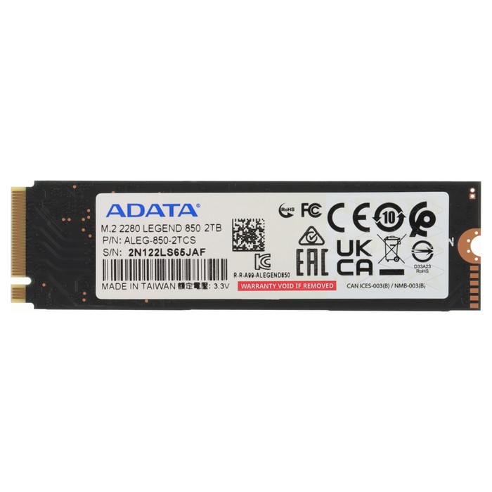 фото Накопитель ssd a-data pcie 4.0 x4 2tb aleg-850-2tcs legend 850 m.2 2280