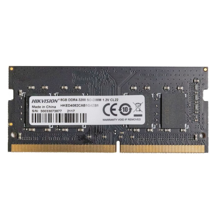 Память DDR4 8GB 3200MHz Hikvision HKED4082CAB1G4ZB1/8G RTL PC4-25600 CL22 SO-DIMM 260-pin 1 103397 модуль памяти ddr4 8gb hikvision hked4082cab1g4zb1 8g pc4 25600 3200mhz cl18 1 35v