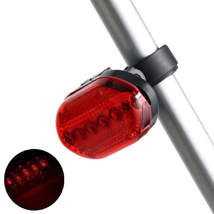 Фонарь велосипедный, 8 лм, 0.3 Вт, LED, 7 режимов, 2 ААА фонарь велосипедный аккумуляторный 7 вт 900 лм 1200 мач 7 режимов 16 x 13 x 7 см