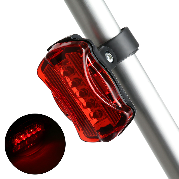 Фонарь велосипедный, 8 лм, 0.3 Вт, LED, 7 режимов, 2 ААА фонарь велосипедный аккумуляторный 7 вт 900 лм 1200 мач 7 режимов 16 x 13 x 7 см