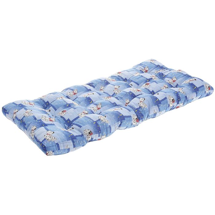 Детский матрас ватный 120х60х6 см, цвета МИКС