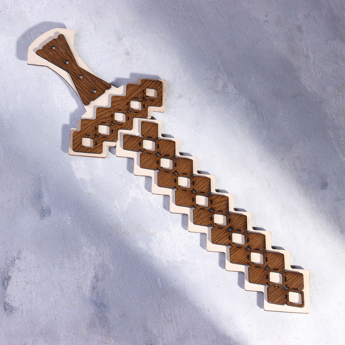 Сувенирное оружие Меч алмазный, 45см, дерево сувенирное оружие меч в ножнах викинг 34 5 см 1 шт