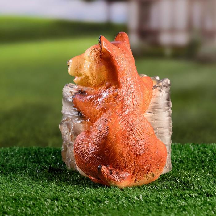 Фигурное кашпо "Медведь с пеньком"