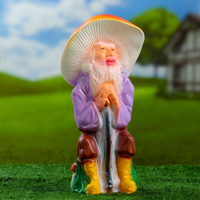 Садовая фигура "Гном-лесовик" коричневые штаны