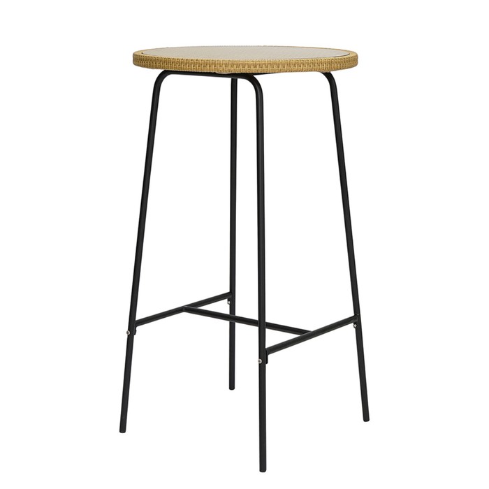 Столик барный Vetle, 600×600×1100 мм, цвет бежевый / чёрный столик барный vetle 60 см 4 персоны бежевый