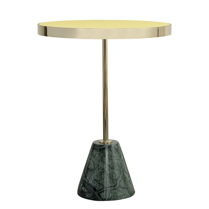 Столик кофейный Kaya, 408×408×530 мм, цвет золотистый / зелёный столик кофейный kaya 408×408×530 мм цвет золотистый зелёный