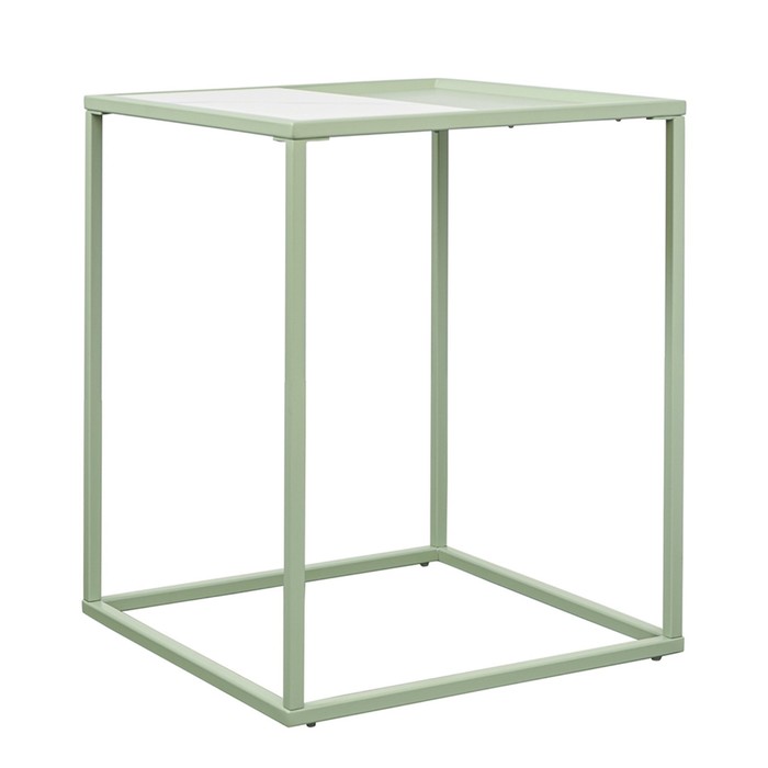 Столик кофейный Mayen, 450×450×550 мм, цвет белый / зелёный столик кофейный sigryd 640×460×550 мм цвет прозрачный золотой