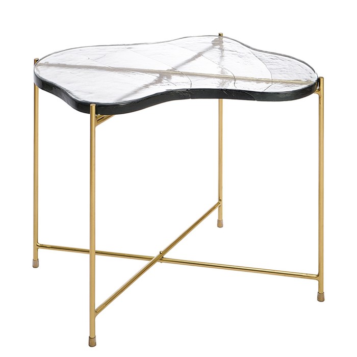 Столик кофейный Sigryd, 640×460×550 мм, цвет прозрачный / золотой столик кофейный sigryd 640×460×550 мм цвет прозрачный золотой
