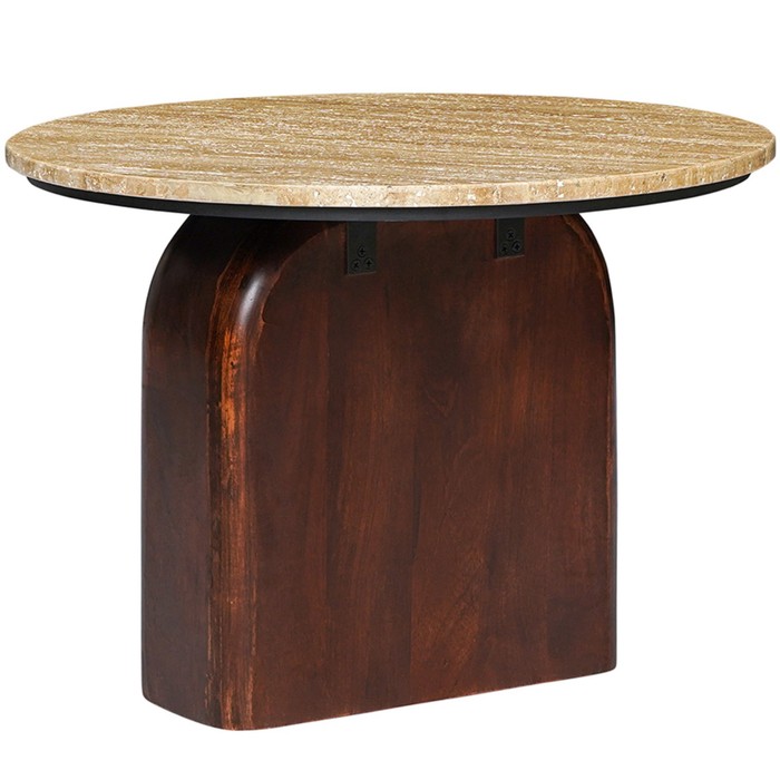 Столик приставной Torhill, 600×600×420 мм, цвет бежевый / орех столик барный vetle 600×600×1100 мм цвет бежевый чёрный